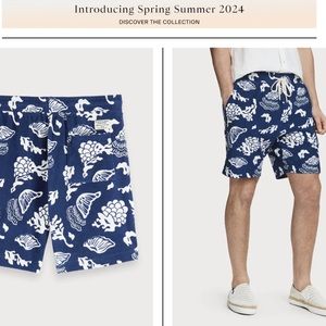 Scotch & Soda Printed Towelling men’s Sweat Shorts size S